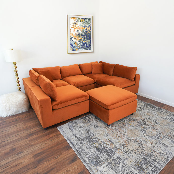 Latitude Run® 6 Piece Upholstered Sectional Wayfair